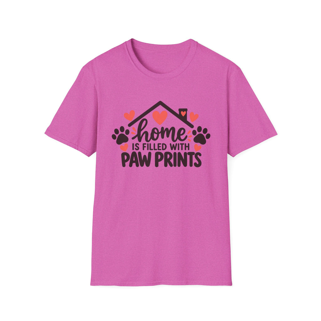 Home Is Filled With Paw Prints – Cat & Dog T-Shirt
