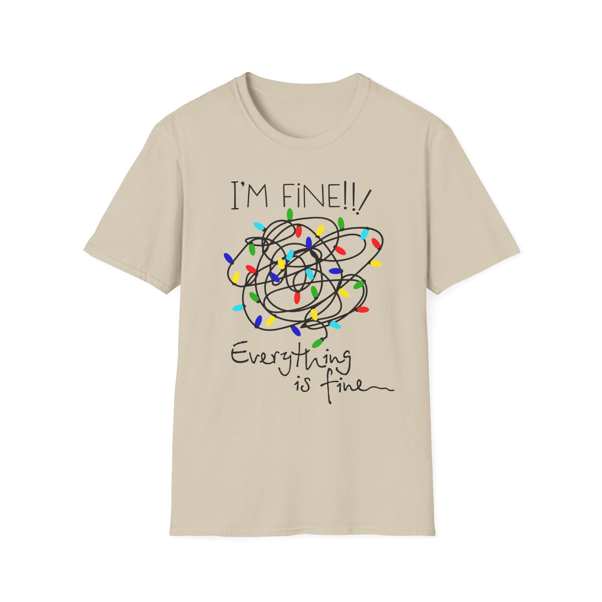 I'm Fine Christmas Lights T-Shirt