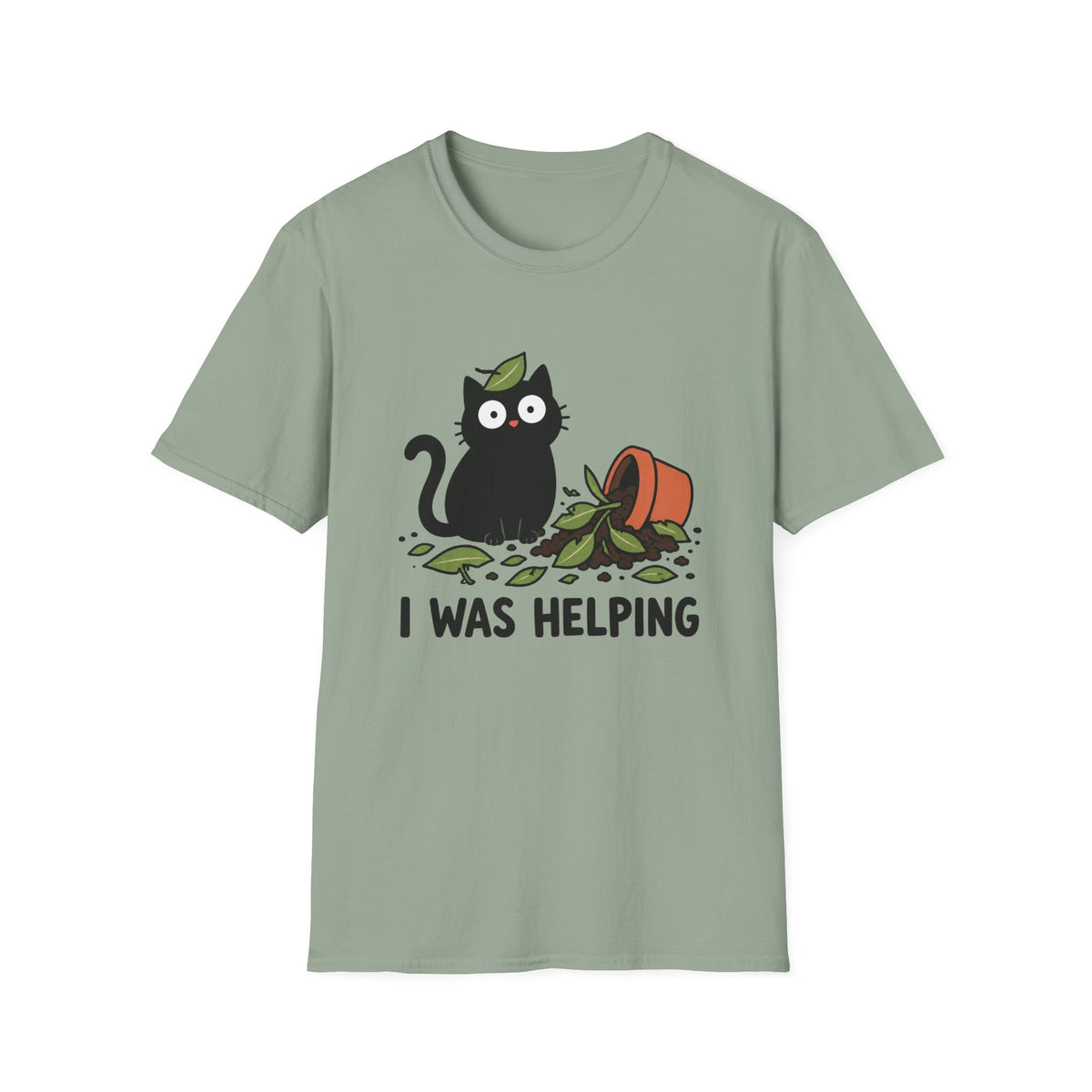 I Was Helping Black Cat T-Shirt