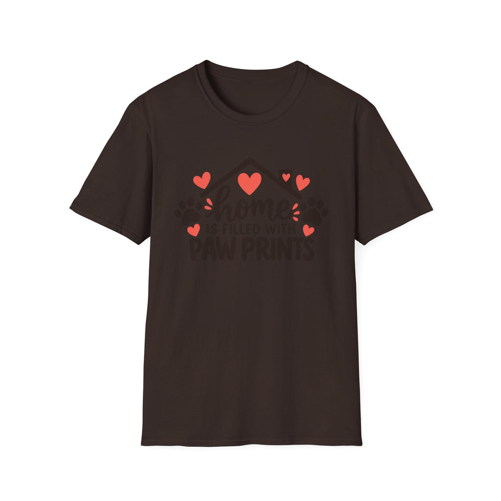 Home Is Filled With Paw Prints – Cat & Dog T-Shirt