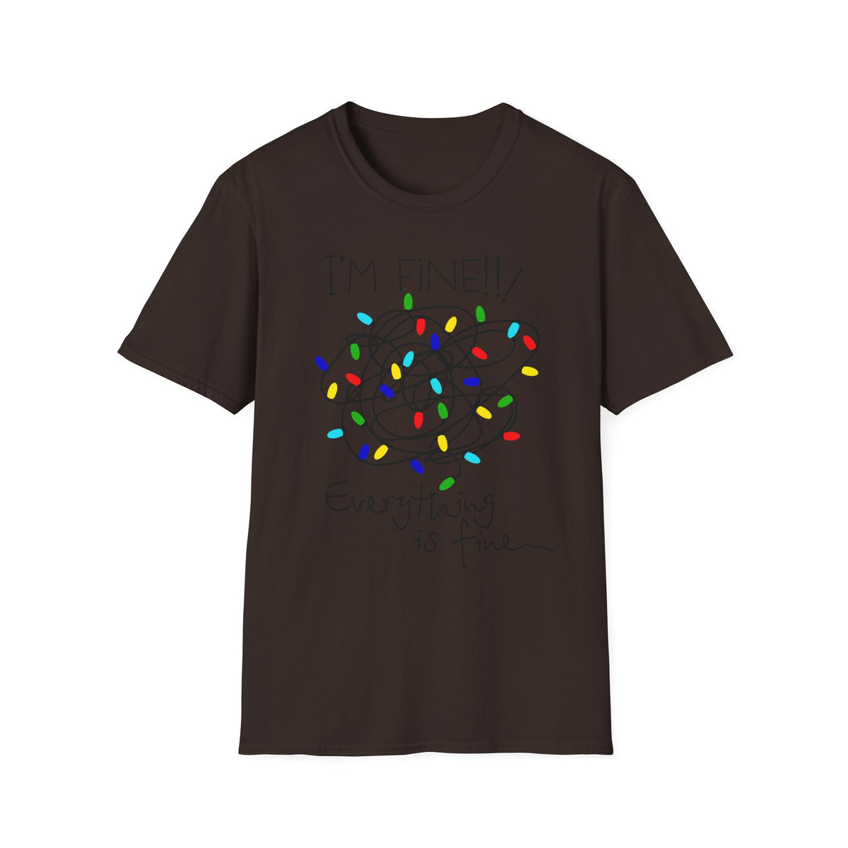I'm Fine Christmas Lights T-Shirt