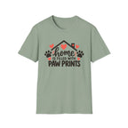 Home Is Filled With Paw Prints – Cat & Dog T-Shirt