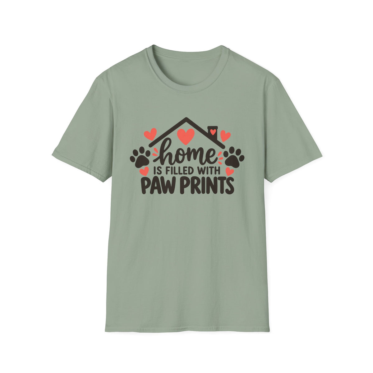 Home Is Filled With Paw Prints T-Shirt