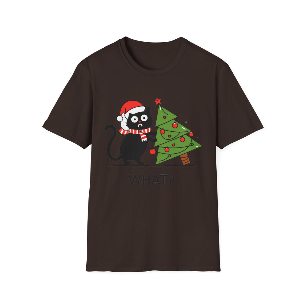 What? – Funny Christmas Cat T-Shirt