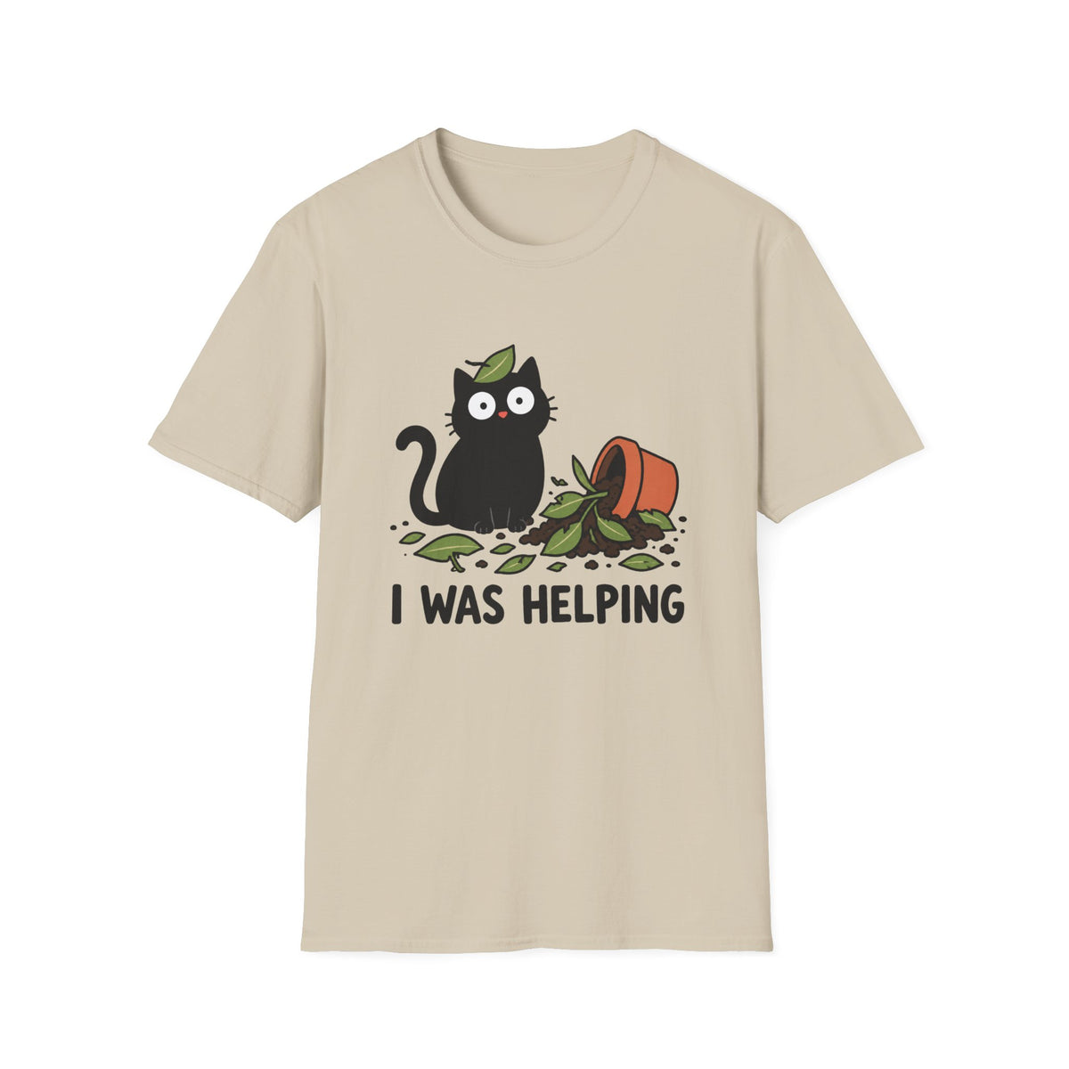 I Was Helping Black Cat T-Shirt