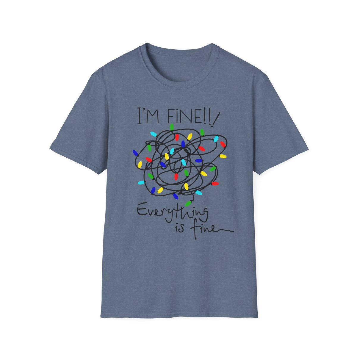 I'm Fine Christmas Lights T-Shirt