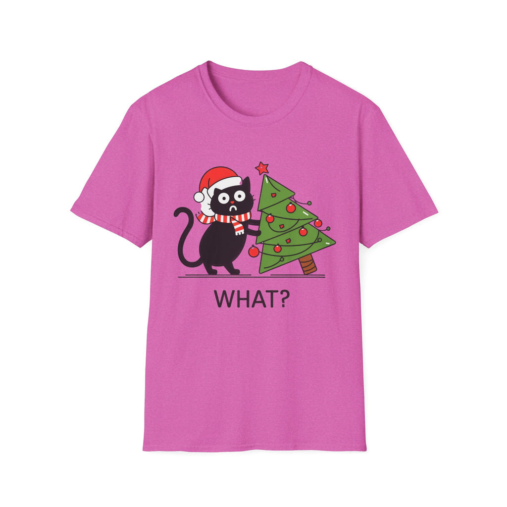 What? – Funny Christmas Cat T-Shirt