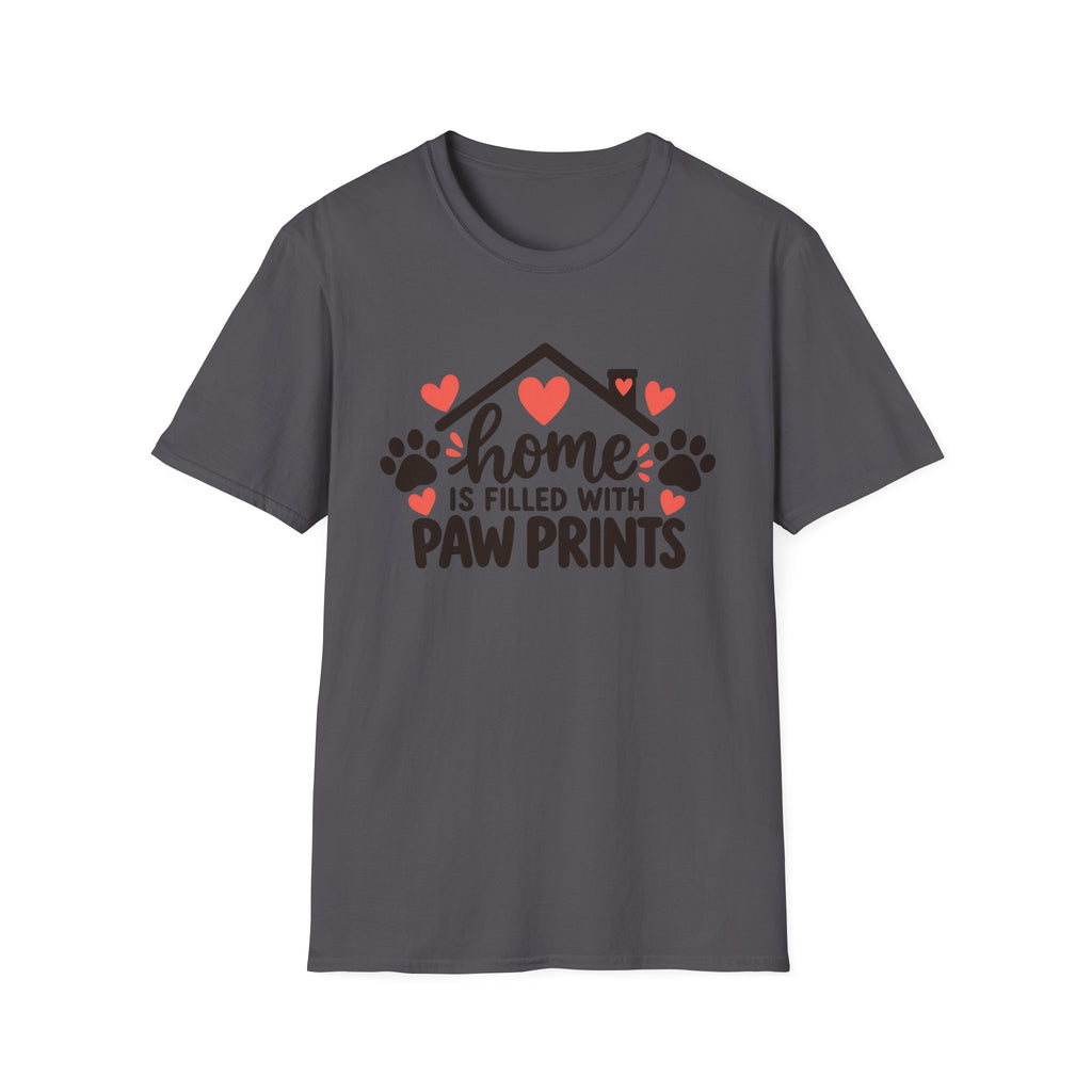 Home Is Filled With Paw Prints – Cat & Dog T-Shirt