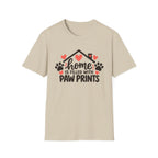 Home Is Filled With Paw Prints – Cat & Dog T-Shirt