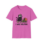 I Was Helping – Funny Black Cat T-Shirt
