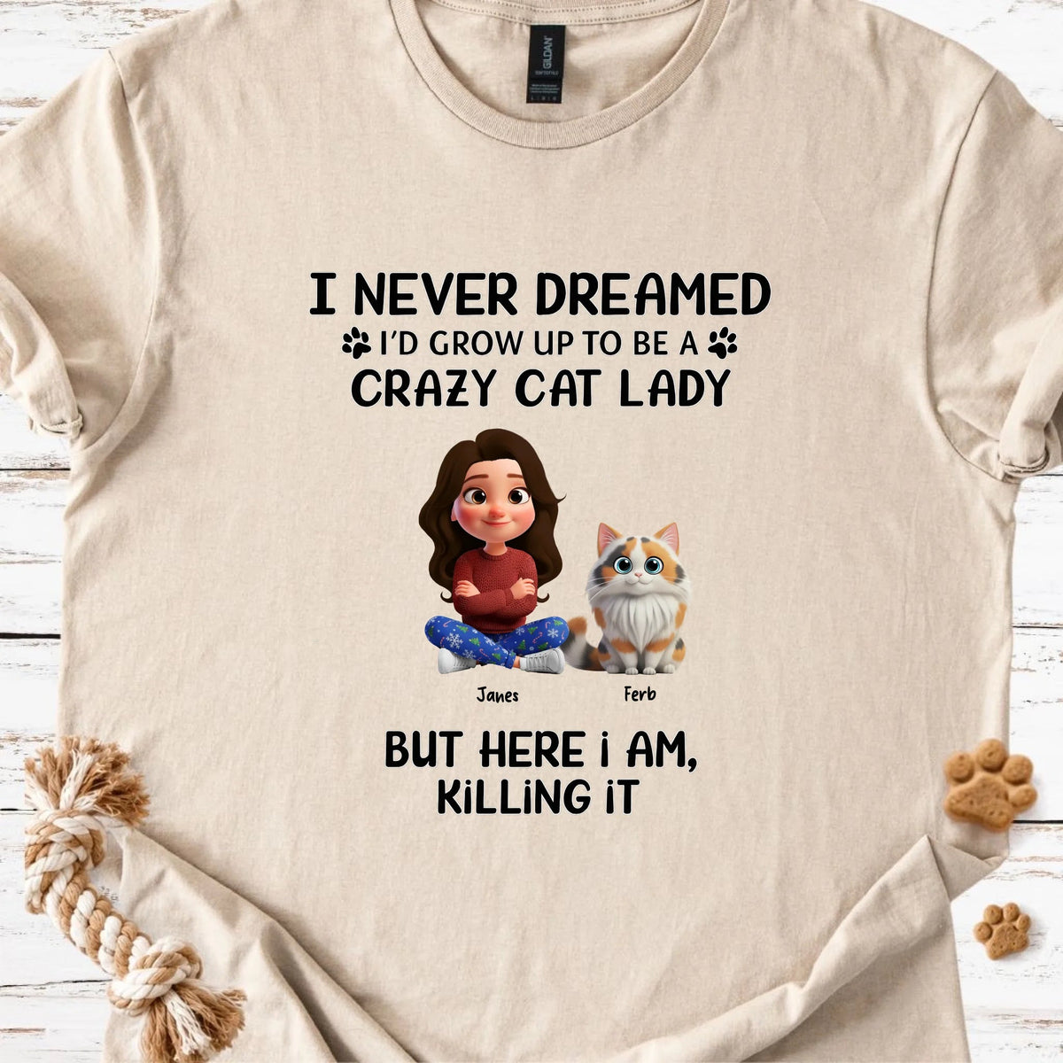 Crazy Cat Lady Personalized T-Shirt - MeshMesh Customs
