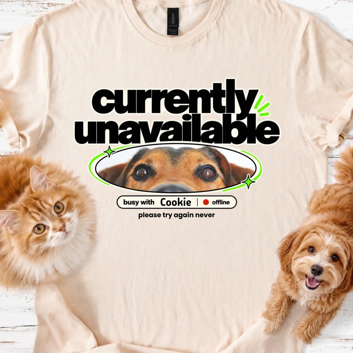 Currently Unavailable Personalized Pet Photo T-Shirt - MeshMesh Customs