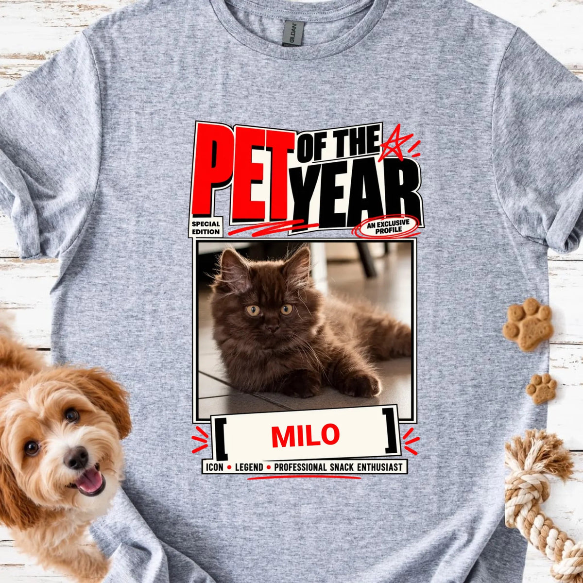 Pet of the Year Personalized Photo T-Shirt - MeshMesh Customs