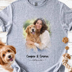 Pet & Owner | Watercolor Portrait | Photo & Names - MeshMesh Customs