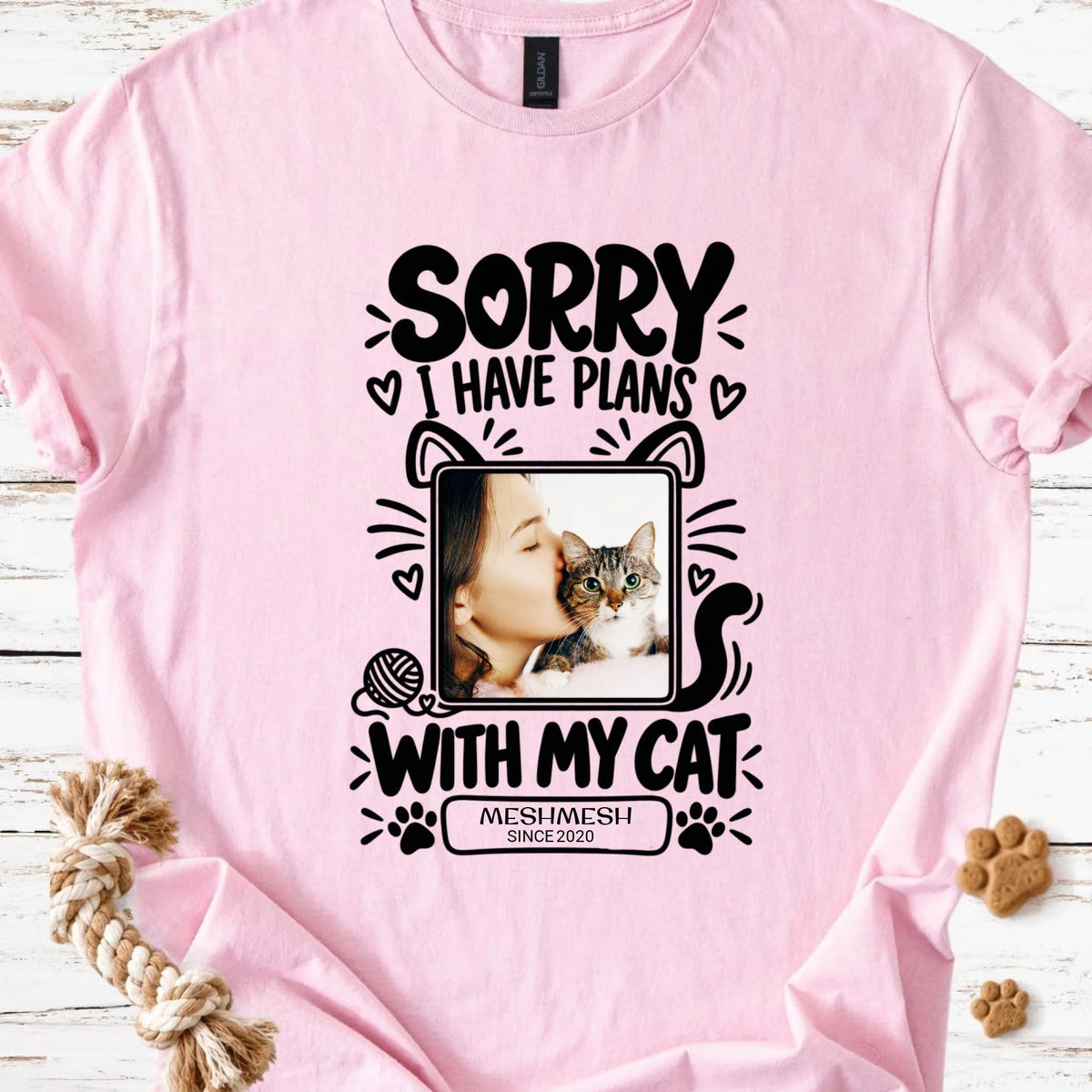 Sorry I Have Plans With My Cat Personalized T-Shirt - MeshMesh Customs